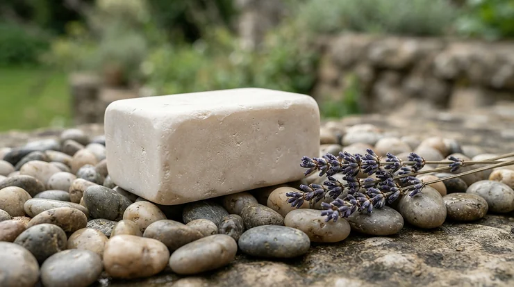 A calming goat milk soap bar for face wellness designed for delicate and sensitive skin types