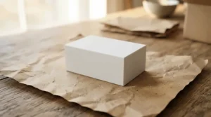 Eco-friendly bathroom packaging featuring a plastic-free goat milk soap bar for face routine